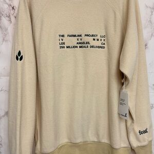 Feat cream logo sweatshirt